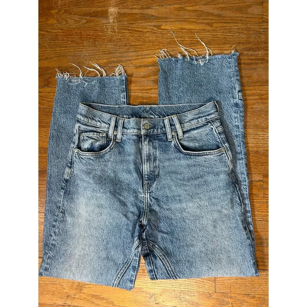 Free People We The Free Risk Taker High Rise Straight Jeans Mantra Size 28